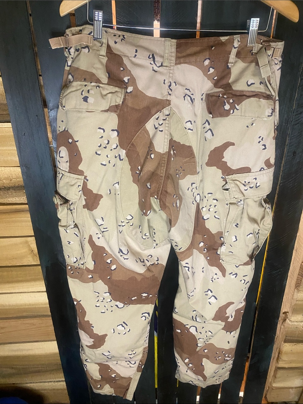 Vintage Desert Storm chocolate chip Camo Cargo Pants - Tan/Brown large short - Picture 5 of 7